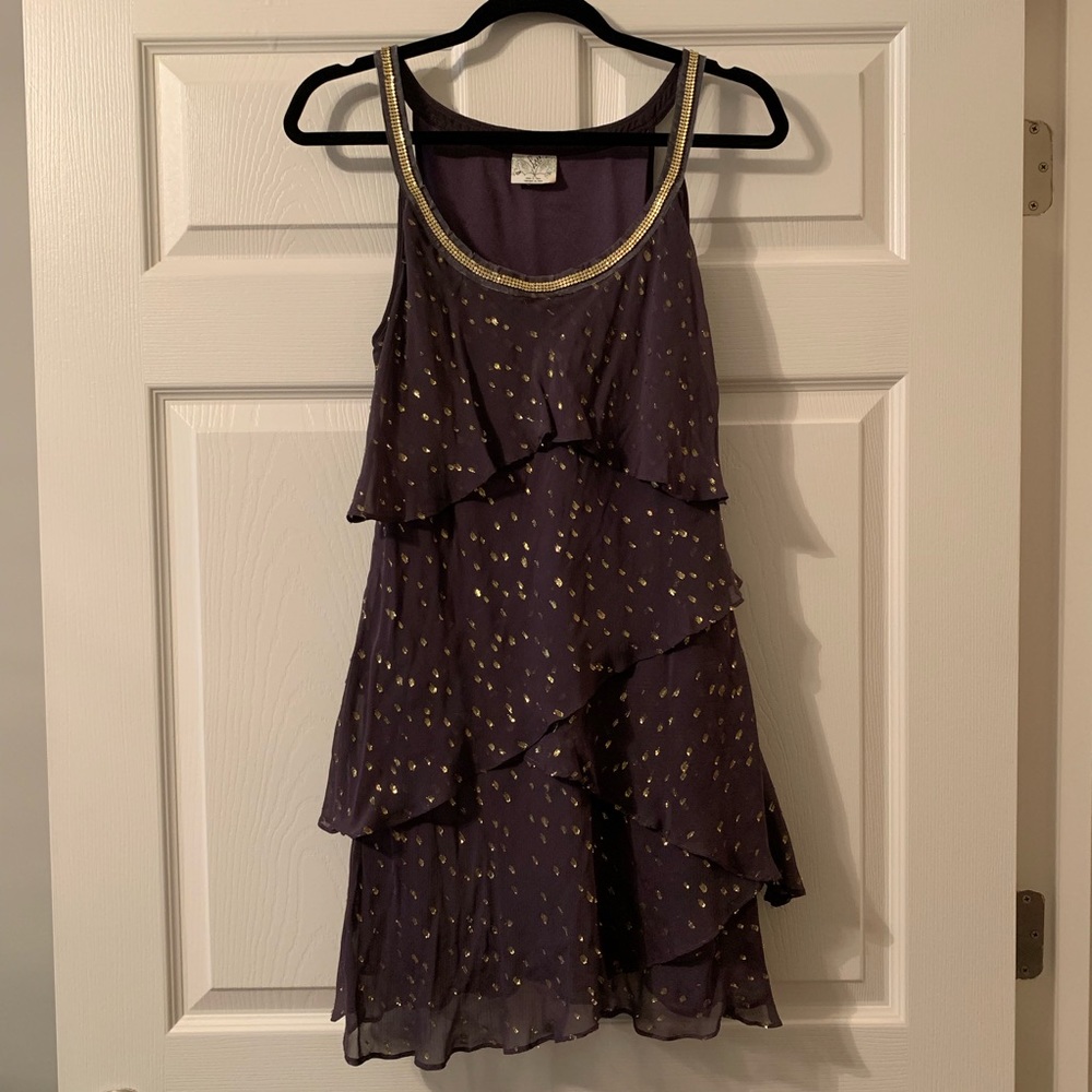 Purple and Gold Free People Dress